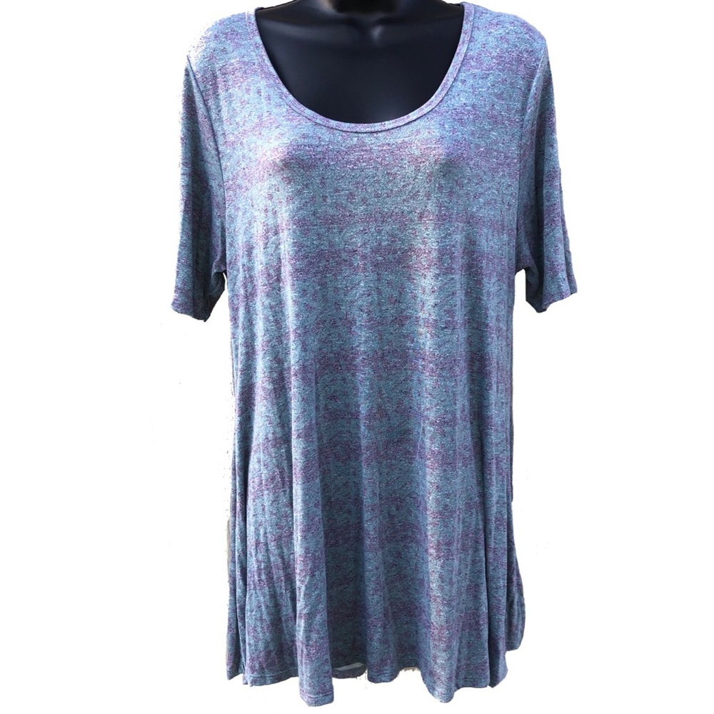 ❄️3/$18❄️ LulaRoe | Teal & Purple Perfect T | L